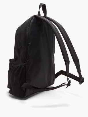 Balenciaga Gym Wear-embroidered Canvas Backpack - Black