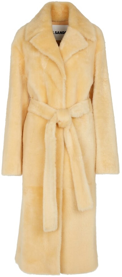 jil sander shearling coat