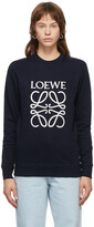 Thumbnail for your product : Loewe Navy Embroidered Anagram Sweatshirt