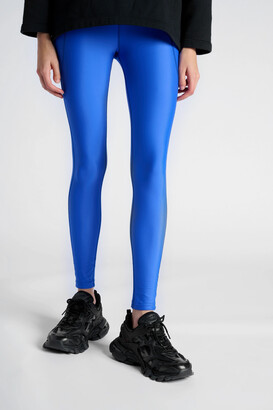 Balenciaga Paneled Stretch Leggings - Blue - ShopStyle