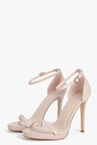 Thumbnail for your product : boohoo Barely There Single Platform Two Part Heels