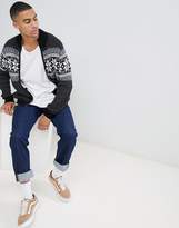 Thumbnail for your product : ASOS Heavyweight Fairisle Track Jacket In Black