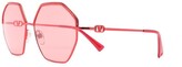 Thumbnail for your product : Valentino Eyewear Vlogo hexagonal-frame sunglasses