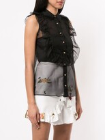 Thumbnail for your product : macgraw Bonnie sleeveless sheer blouse