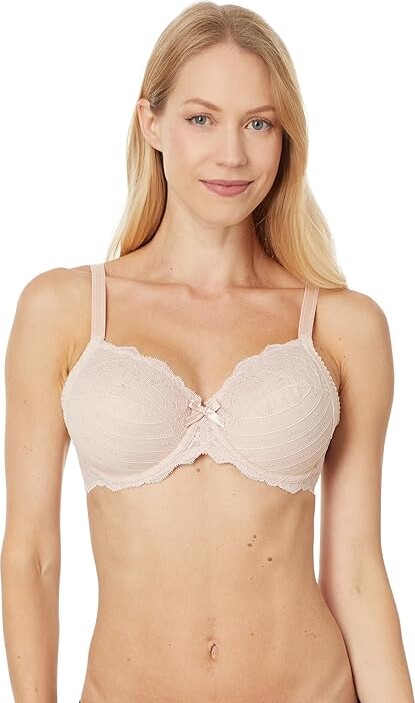Chantelle Rive Gauche Full Coverage Unlined Bra Women's Bra Rose/English Rose : 34B, Lace/Polyamide/Elastane