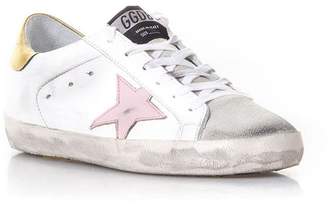 Golden Goose 20mm Super Star White & Pink Leather Sneakers