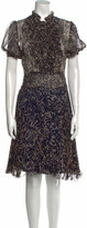 Lace Pattern Knee-Length Dress 