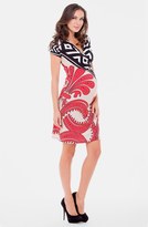 Thumbnail for your product : Olian Print Jersey Faux-Wrap Maternity Dress