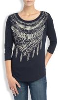 Thumbnail for your product : Lucky Brand Feather Necklace Tee