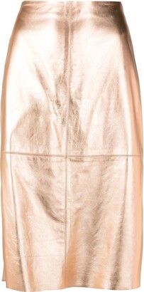 Metallic Leather Skirt | Shop The Largest Collection | ShopStyle