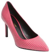 Thumbnail for your product : Saint Laurent fuchsia leather silver studded pointed toe pumps