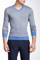 Thumbnail for your product : Façonnable Diagonal Stripe V-Neck Sweater