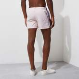 Thumbnail for your product : River Island Mens Light pink blocked stripe swim shorts