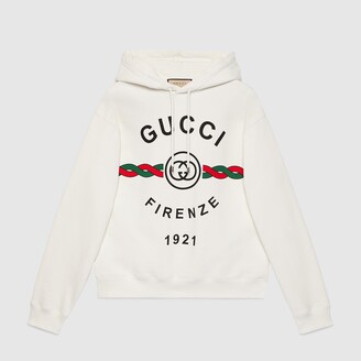 Gucci x Adidas White Logo Embroidered Cotton Hoodie S Gucci