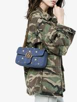 Thumbnail for your product : Gucci Blue Marmont mini denim pearl shoulder bag