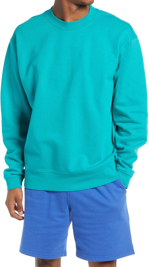 teal crewneck