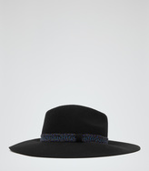 Thumbnail for your product : Reiss Jackson BRAIDED TRIM TRILBY HAT