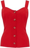 Thumbnail for your product : Pour Moi? Pour Moi Lola Linen Blend Button Through Cami - Red