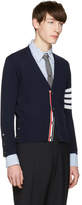 Thumbnail for your product : Thom Browne Navy Classic Short V-Neck Cardigan