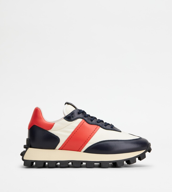Tod's Sneakers 1T in Leather and Fabric - ShopStyle