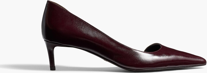 Jett D'Orsay Low Pump in Bordeaux Glazed Leather