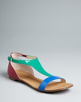 Thumbnail for your product : Boutique 9 Colorblock T Strap Flat Sandals - Piraya