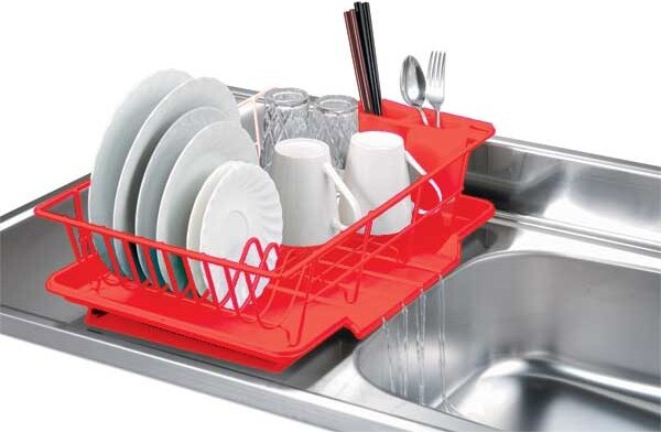 Mdesign Large Kitchen Dish Drying Rack / Drainboard, Swivel Spout -  Satin/clear : Target
