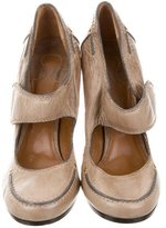 Thumbnail for your product : Chloé Round-Toe Leather Pumps