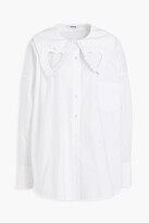 Thumbnail for your product : VIVETTA Cutout ruffle-trimmed cotton-blend poplin shirt
