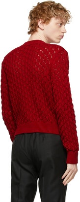 John Lawrence Sullivan Red Cable Knit Sweater