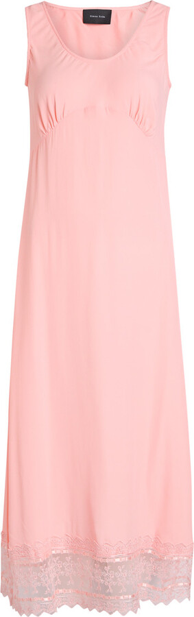 Simone Rocha Lace-hem Crepe de Chine Midi Slip Dress