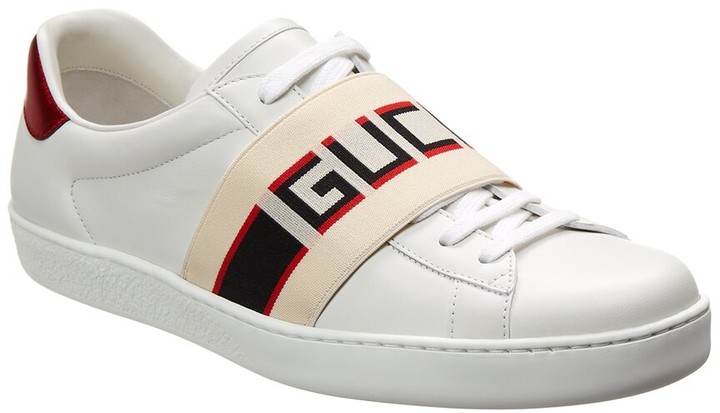 gucci stripe leather sneaker