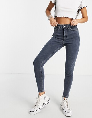 Topshop Jamie jeans in smoke gray - ShopStyle