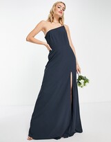 Thumbnail for your product : Maya Bridesmaid one shoulder thigh split dress in navy
