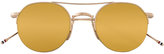 Thumbnail for your product : Thom Browne mirrored sunglasses - men - Titanium/12kt Gold/Enamel - 49