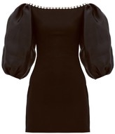 Thumbnail for your product : Rasario Crystal-embellished Crepe Mini Dress - Black