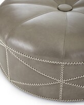Thumbnail for your product : Massoud Hollander Round Leather Ottoman