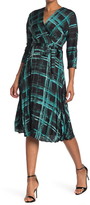 Thumbnail for your product : Gabby Skye Kimono Sleeve Textured Satin Midi Dress