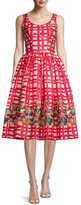Thumbnail for your product : Stella Jean Gingham Fit & Flare Dress