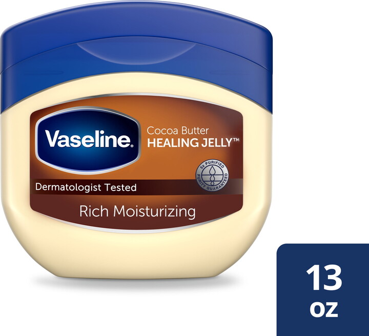 Vaseline Rich Moisturizing Cocoa Butter Healing Petroleum Jelly for Dry Skin, 13 oz