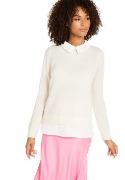 macy's pink cashmere sweater