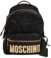 Thumbnail for your product : Moschino Logo Quilted Canvas Backpack