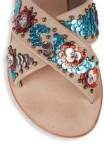 Thumbnail for your product : Saks Fifth Avenue Leather Crisscross Slides