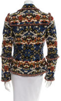 Thumbnail for your product : Andrew Gn Fringe-Trimmed Jacquard Blazer