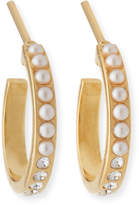 Thumbnail for your product : Neiman Marcus Cyn Emi Pearly Hoop Earrings
