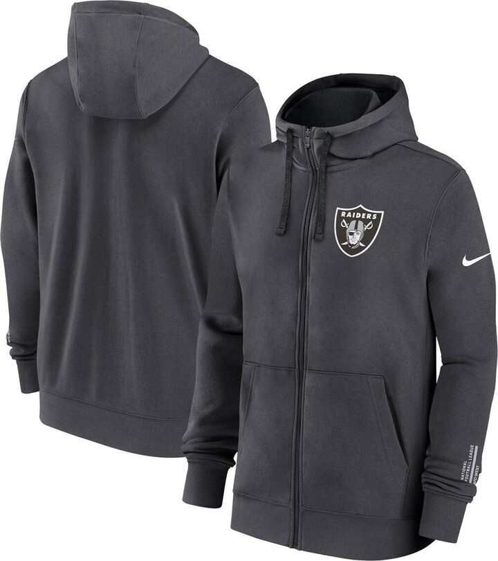 Nike Men's Anthracite Las Vegas Raiders Primetime Club Full-Zip Hoodie