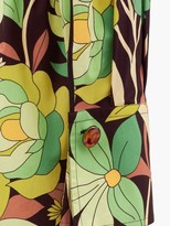 Thumbnail for your product : Fendi Dream Garden-print Cotton Shirt Dress - Black Print