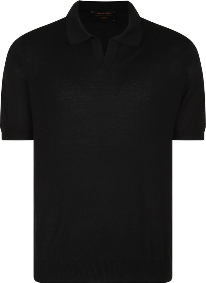Gran Sasso Short Sleeved Knitted Polo Shirt