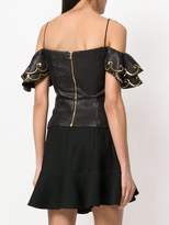 Thumbnail for your product : Moschino cold shoulder sequinned top