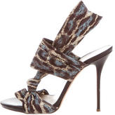 Thumbnail for your product : Casadei Woven Multistrap Sandals
